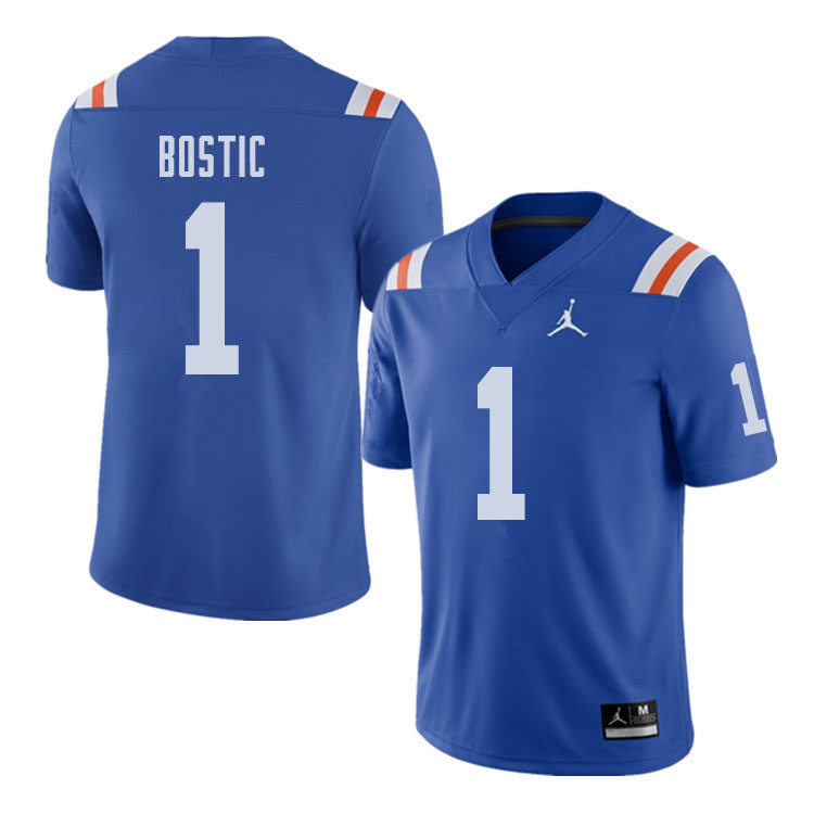 Jordan Brand Men #1 Jonathan Bostic Florida Gators Throwback Alternate College Football Jerseys Sale